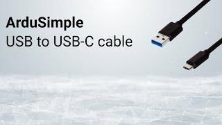 USB to USB-C cable from ArduSimple. Good quality cable to transport power and data at the same time