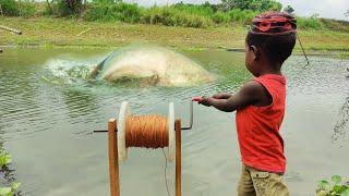 Best Hook fishing 2022|Little Boy hunting fish by fish hook From beautiful naturePart-41