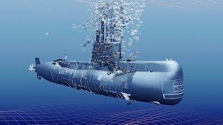 Submarine Implosion + Sinking Simulation of the ARA San Juan | Similar: KRI Nanggala 402, Titan