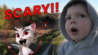 DRONE CATCHES TALKING ANGELA ! SHE CRASHED OUR DRONE!!!