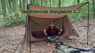 OneTigris Backwoods Bungalow 2.0 First Setup #onetigris #backwoodslife #bushcraftshelter