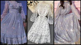 very beautiful and top luxury chiffon fabric floor length cocktail dresses ideas for girls