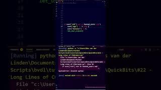 REMOVE LONG LINES of Code Like This! #python #coding #programming