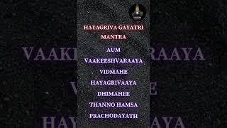 Hayagriva Gayatri Mantra