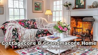 How to Create a Dreamy Cottagecore & Grandmacore Home: Cozy Vintage Aesthetic for Every Room