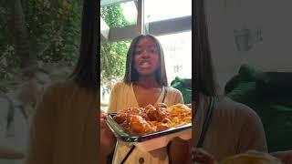 Come try vegan orange chicken with me #vegan #fastfood #panda