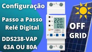 How to configure DDS238-VAP 63A or 80A - Digital under current under voltage relay - Solar energy