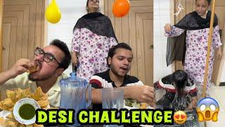 First time ever eating samoosas challengehussain ny end mai cheating kardi