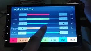 Autoradio 2DIN android 9.1 - factory settings - light control buttons