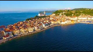 Beautiful DRONE FOOTAGE of the Slovenian coast in 4K | Drone footage