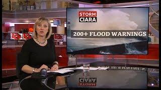 Weather Events 2020 - Storm Ciara hits, 200+ flood warnings (1) (UK) - BBC - 9th February 2020