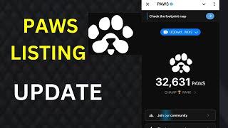 PAWS AIRDROP LISTING UPDATE!!!