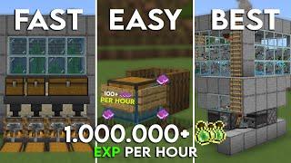 NEW 3 BEST XP FARM TUTORIAL in Minecraft Bedrock 1.21 (MCPE/Xbox/PS4/Nintendo Switch/PC)