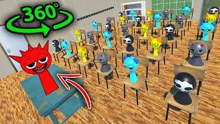 360° Incredibox Sprunki In Your SCHOOL | VR 4K Experience