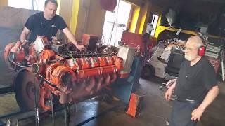 Air Cooled V12 Deutz Model BF12L 513C 19 Liter First Start Up Without Charge Air Coolers