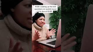 Student's Last-Minute Test Prep on Quizlet#studying #procrastination #studentlife