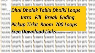 Dhol Dholak Tabla Dholki Intro Fill Ending 700 Loops Free Download Link | Dj Pawan Forbesganj