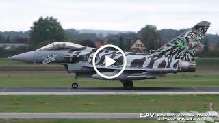 Eurofighter EF2000 Typhoon - German Air Force 31+06 "Cyborg Tiger" - landing at Neuburg Air Base