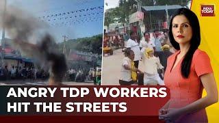 TDP Workers Stage Protests Across Andhra Pradesh Over Chandrababu Naidu's Arrest | Watch