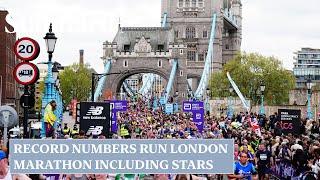 Record numbers run London Marathon including stars and people in costume