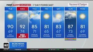 First Alert Weather: Tracking heat advisory, thunderstorms approaching NYC area