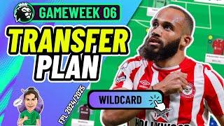 FPL GW6 | WILDCARD ACTIVE?!  | MY TRANSFER PLAN | Fantasy Premier League 2024/2025!