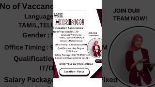 Tele calling Jobs @ Hosur