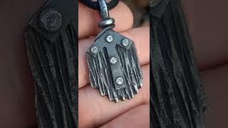 Forged Iron Tiwaz Tyr Tiw Rune Viking Amulet Runic Nordic Pendant Talisman Necklace