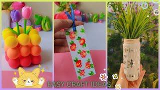 Clay craft flower pot. Bookmark painting. Easy painting using leaf. DIY flower vase. How to.