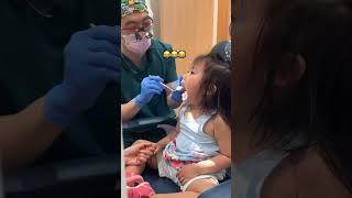 When a child is tired but perks up for the last step  [Pediatric Dentist]