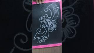 Simple side border rangoli#art#seo#kolam#muggulu rangavallulu#ytshorts #yt trending