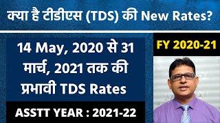 New TDS Rates for FY 2020-21 w.e.f 14th May, 2020 | AY 2021-22 | Taxpundit