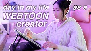 DAY IN MY LIFE AS A WEBTOON CREATOR: making new characters, episode writing, draw with me