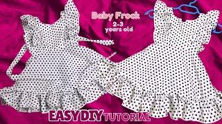 DIY Baby Frock Cutting & Stitching Easy Tutorial | Ruffle Dress 2-3 years old | Wedding/Birthday