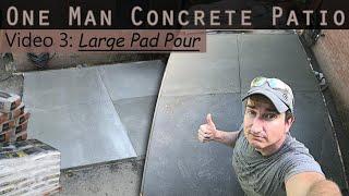 Large Concrete Pad Pour With Bagged Concrete