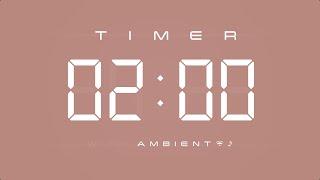 2 Min Digital Timer with Ambient Music & Simple Beeps 