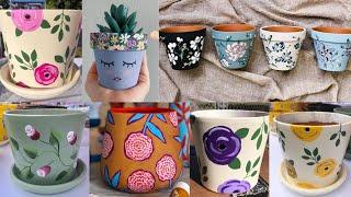 How to #DIY Flower Pot Plant Painting. Part 11. Pot Painting Idea. Pot Painting Design