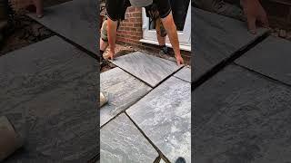 Kandla grey natural sandstone ️️ #landscaping #paving #patio #work #fyp