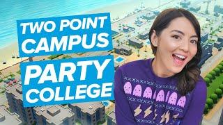 Two Point Campus Gameplay: PARTY COLLEGE ON THE BEACH 