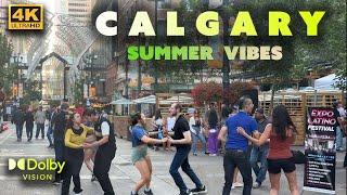  Calgary 4K Walking Tour | Summer Festivals on Stephen Ave | #travel #calgary #summer #canada