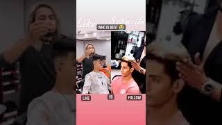 Deepak Joshi vs Danish Jain hair cut! tik tok king Danish Bhai #shorts #duet #fambruh #king #danish