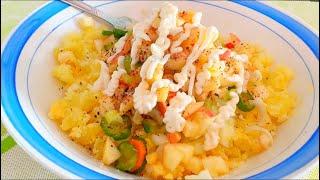 Potato salad, simple, healthy and fat-reducing, simple salad recipe