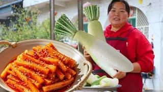 [Xia Jie in northern Shaanxi] 10kg of white radish is made into ”spicy radish strips” with northern