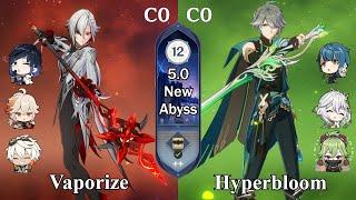 C0R1 Arlecchino Vaporize & C0R1 Alhaitham Hyperbloom | NEW Spiral Abyss 5.0 | Genshin Impact