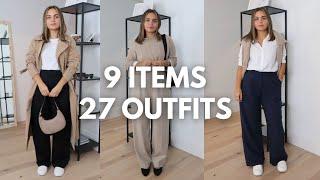 333 CHALLENGE CAPSULE WARDROBE (9 items, 27 outfits)