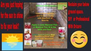 How to waterproof a leaking internal brick wall using Drizoro products. Can you DIY your Basement?