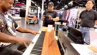 Kris Nicholson Test Drives The Donner DDP-80 at NAMM 2022 Setup Day Video 2