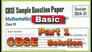 MASTER Basic Maths Sample paper Class 10 Maths in JUST 30 Days with 2024 Board Exam Paper Solution!