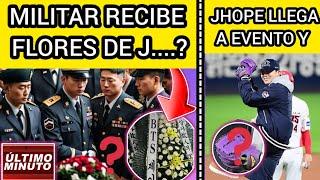 INEDITOM.DE BTS ENVIA CORONA DE FLORES A MILITAR X ESTOJHOPE BEISBOL HOYnoticiasdebtsrecientes