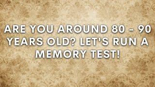 Is Your Memory Still Working Great? Let's Prove It! A 30/50 Score Is AMAZING!